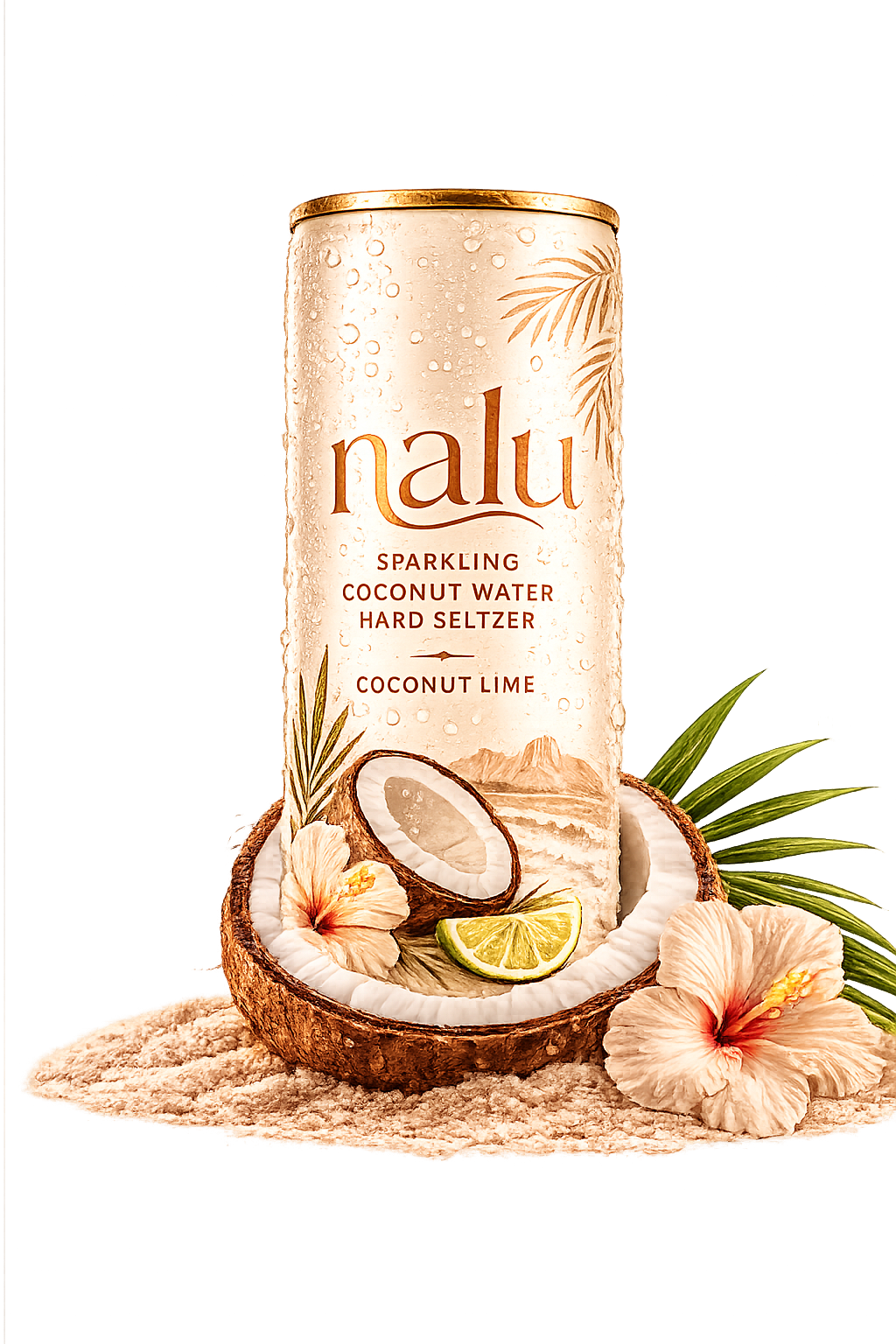Nalu can with coconut and hibiscus